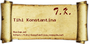 Tihi Konstantina névjegykártya